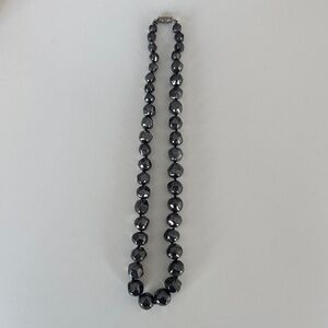 Bohemian Black Hematite Handbeaded Beaded Necklace